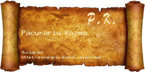 Pacurariu Kozma névjegykártya